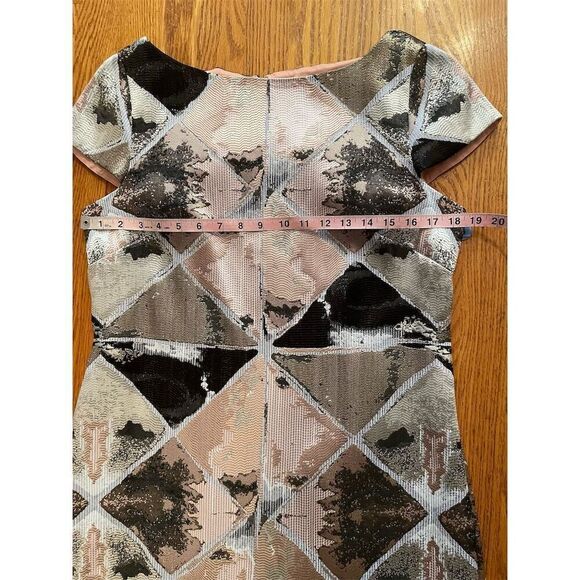 Vince Camuto Women's Geometric Jacquard Sheath Dress Size 12 Multicolor - Picture 10 of 12